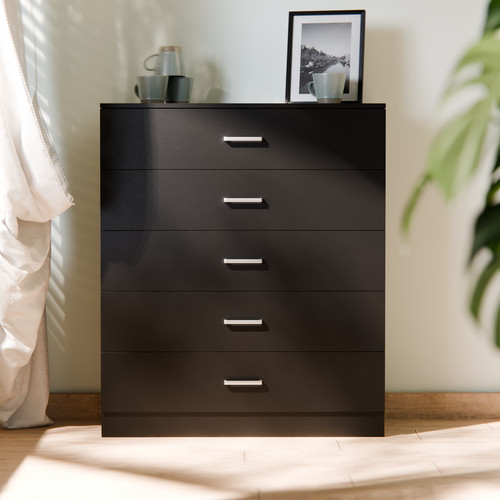 Chest drawers black - of,