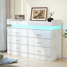 Chest of 6 Drawer White wit