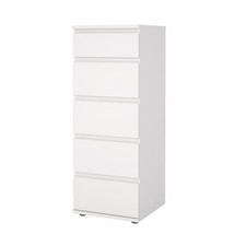 Nova Matt white 5 Drawer Chest