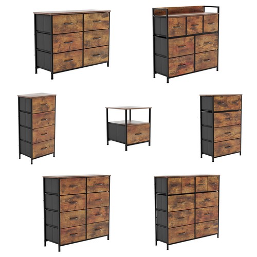 Modern fabric chest drawers - fabric,