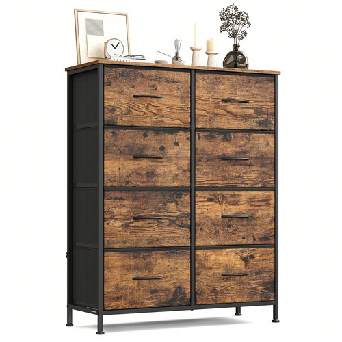 Rustic brown drawer chest - rustic,