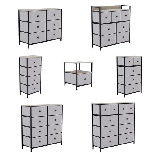 Modern fabric chest drawers - fabric, of